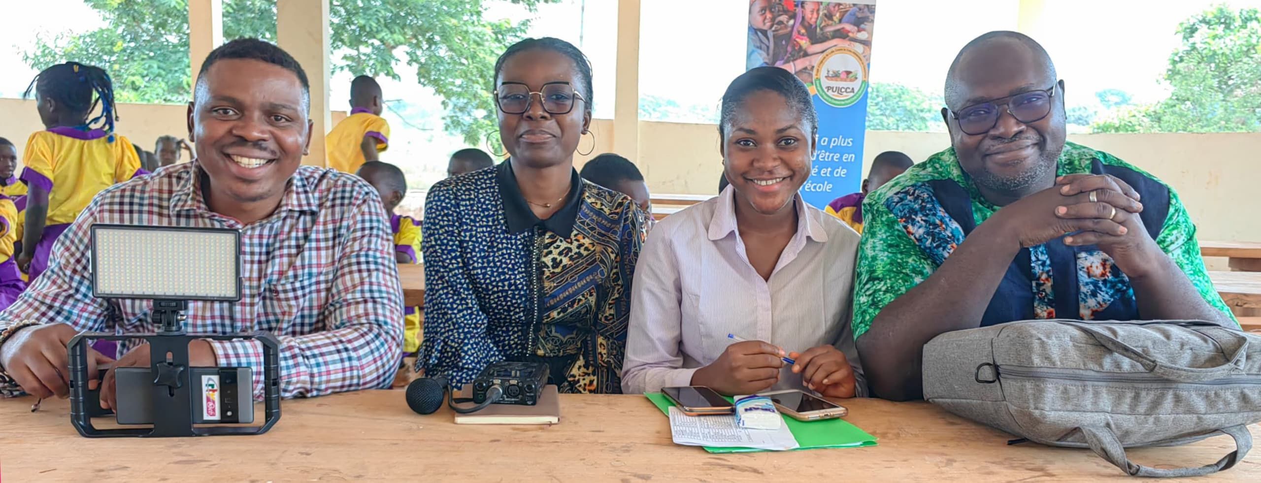 Stephane Agoume at work with a colleague